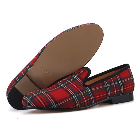 red plaid loafer.